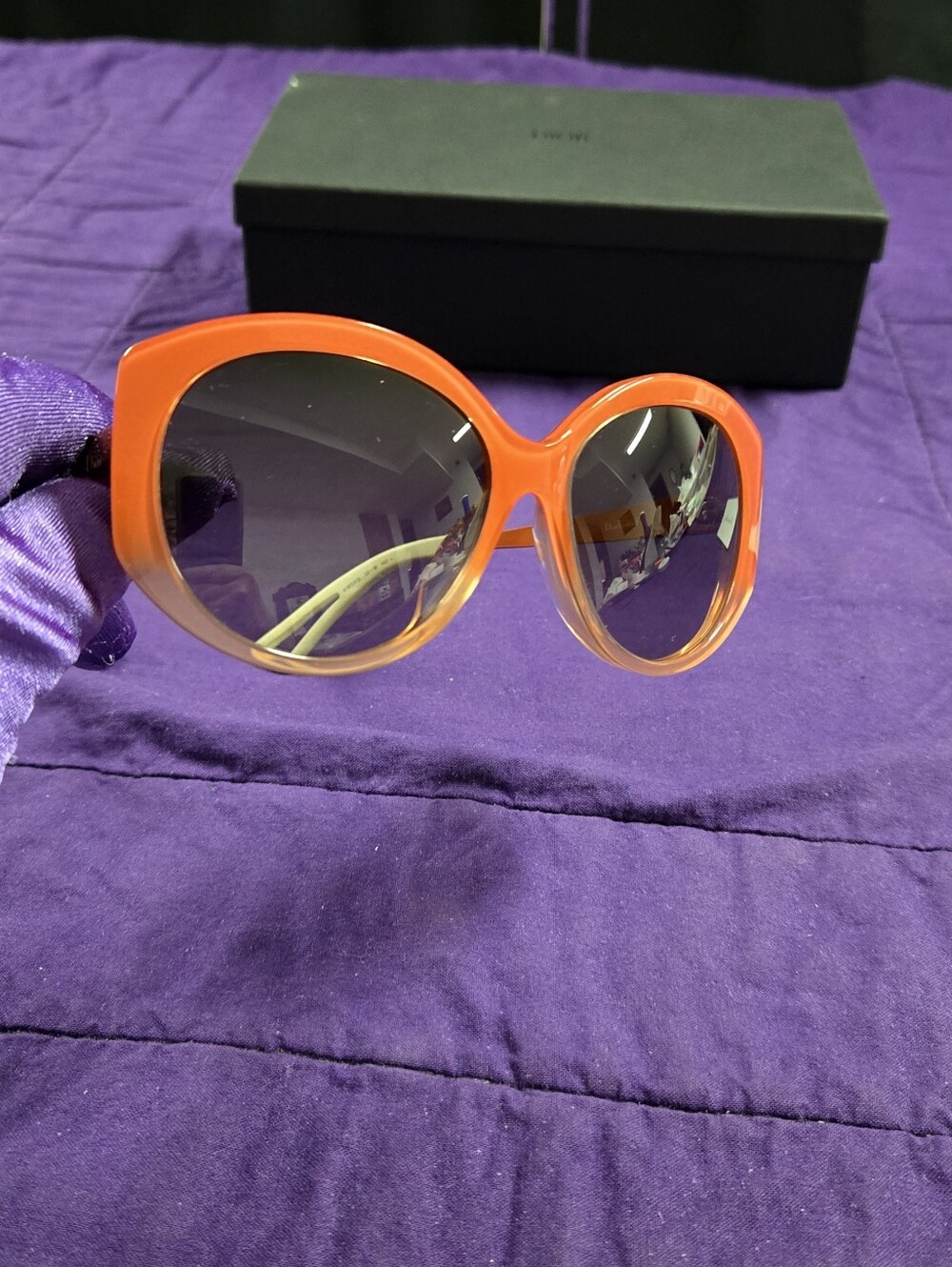 Dior Extase Over-sized Orange Ombre Sunglasses KW5XQ 58-16-140 - Picture 8 of 12